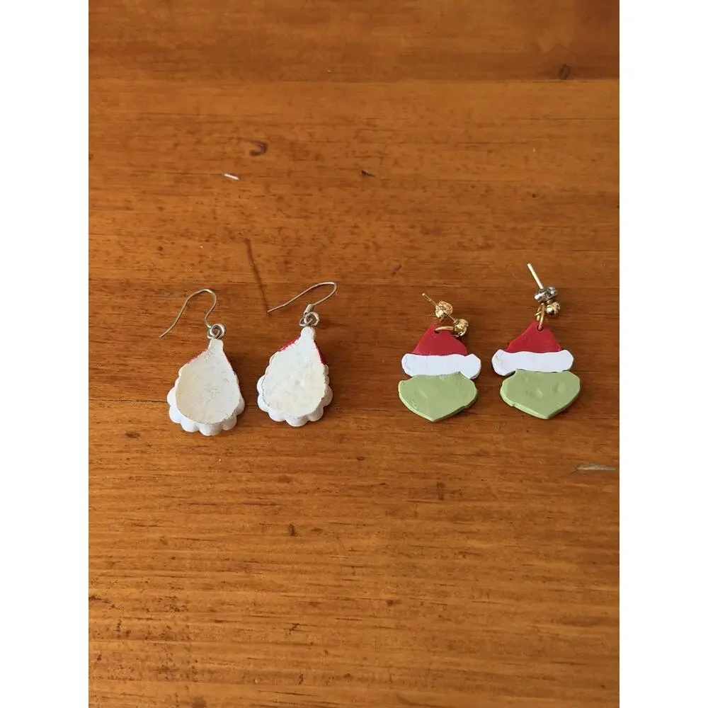 Holiday Earrings Lot Christmas Fall Santa Snowman Candy Corn Leaf Jewelry Bundle
